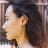 Small Gold Woven "Stardust" Hoops