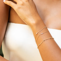 Chain Bracelet with Single Marquise Diamond