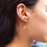 Kothari Rock Crystal "Petals" Marquise Hoop Earrings