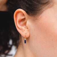 Kothari Small Baguette Iolite Drop Earrings
