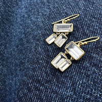 Kothari Rock Crystal "Dancing Baguette" Earrings