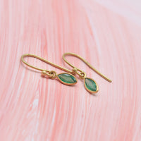 Kothari Small Marquise Emerald Drop Earrings