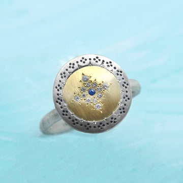 Adel Chefridi Mixed Gold & Silver "Seeds of Harmony" Ring