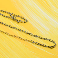 Annie Fensterstock Mixed Metal Oval Link Chain - 24" Length