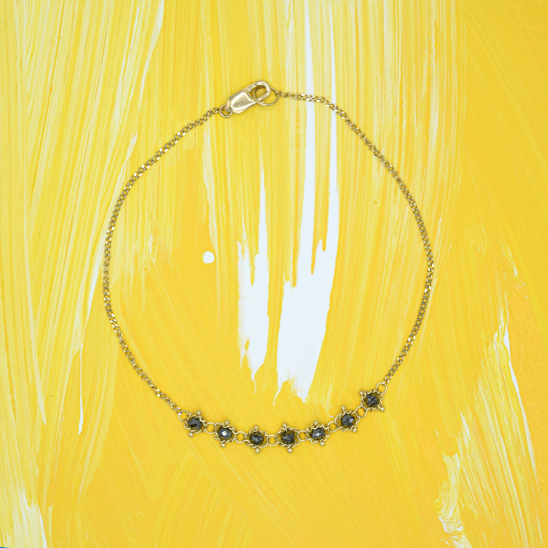 Amali Gold & Grey Diamond "Whisper" Chain Bracelet
